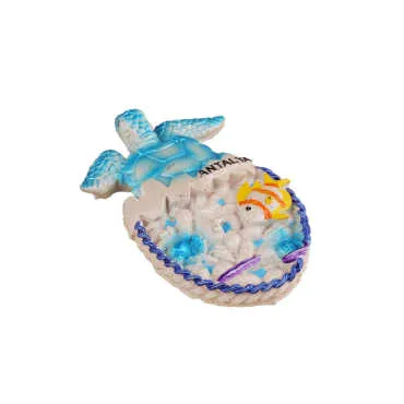 Wholesale Antalya Themed Stone and Mother of Pearl Polyester Refrigerator Magnet - 50