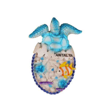 Wholesale Antalya Themed Stone and Mother of Pearl Polyester Refrigerator Magnet - 48