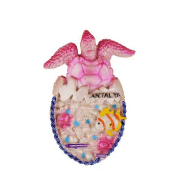 Wholesale Antalya Themed Stone and Mother of Pearl Polyester Refrigerator Magnet - 29