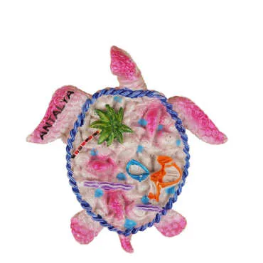Wholesale Antalya Themed Stone and Mother of Pearl Polyester Refrigerator Magnet - 41