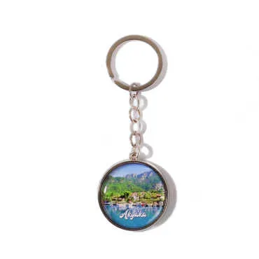 Akyaka Themed Myros Round Keychain 40x100 mm