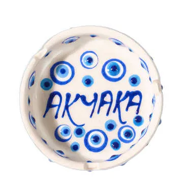 Akyaka Themed Large Pasabahce Ashtray Evil Eye