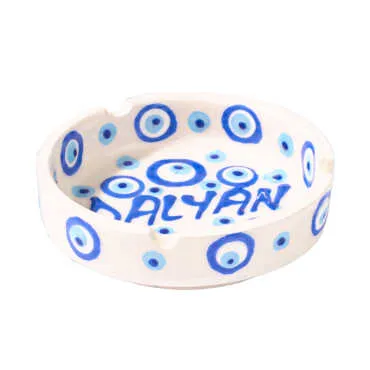 Dalyan Themed Large Pasabahce Ashtray Evil Eye - Standart - 2