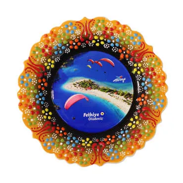 Fethiye Themed Myros Ceramic Picture Plate 12 cm