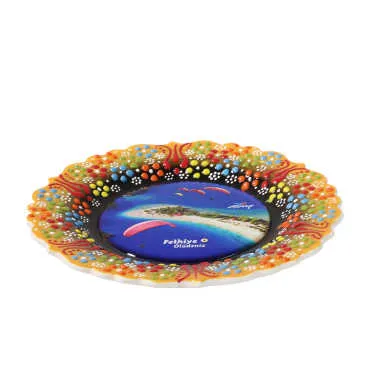 Fethiye Themed Myros Ceramic Decorative Plate 25 cm - 4