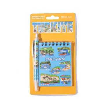 Dalyan Themed Notebook and Click Ballpoint Pen Set