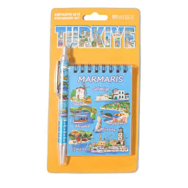 Marmaris Themed Notebook and Ballpoint Pen Set