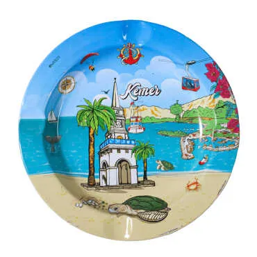 Kemer Themed Metal Ashtray 115mm