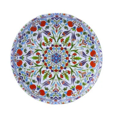 Iznik Themed Metal Bowl 115 mm