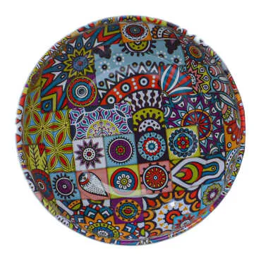 Mandala Temalı Metal Kase 115 Mm