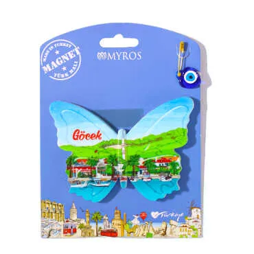 Göcek Themed UV Printed Carded Plastic Refrigerator Magnet
