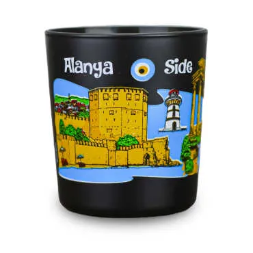 Antalya Themed Glass Candle Holder - 6