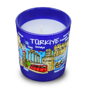 Türkiye Themed Glass Candle Holder