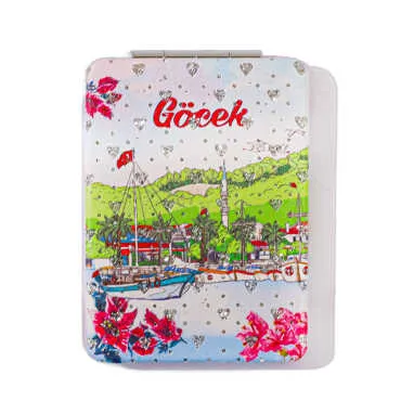 Göcek Themed Myros Rectangular PU Mirror
