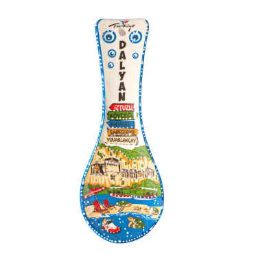 Dalyan Themed Ceramic Screen Print Spoon Rest