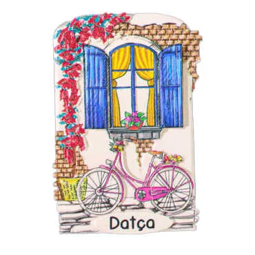 Datça Themed Myros Regional Polyester Refrigerator Magnet - 12