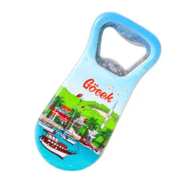 Göcek Themed UV Printed Bottle Opener Refrigerator Magnet 95x43 mm - Standart - 2