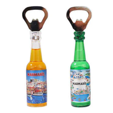 Marmaris Themed Metallic Bottle Opener Refrigerator Magnet - 2