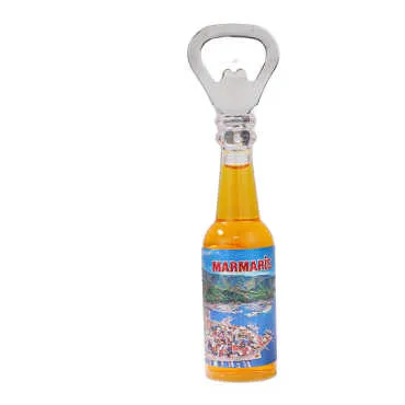 Marmaris Themed Metallic Bottle Opener Refrigerator Magnet - 5