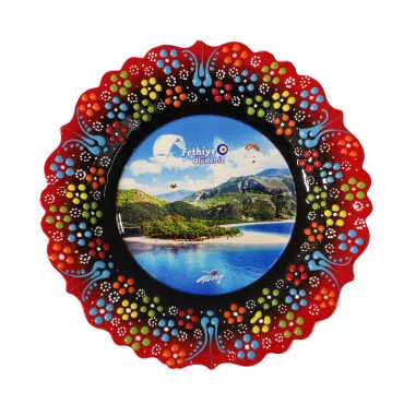 Fethiye Themed Myros Ceramic Picture Plate 12 cm - 3