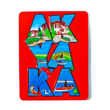 Akyaka Themed Embossed PVC Refrigerator Magnet 70x90 mm - 5