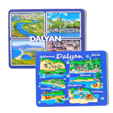 Dalyan Themed Embossed PVC Refrigerator Magnet 70x90 mm - 2