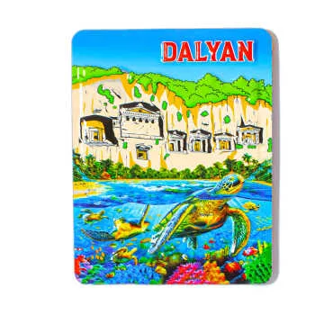 Dalyan Themed Embossed PVC Refrigerator Magnet 70x90 mm - 5