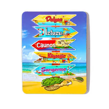 Dalyan Themed Embossed PVC Refrigerator Magnet 70x90 mm - 6