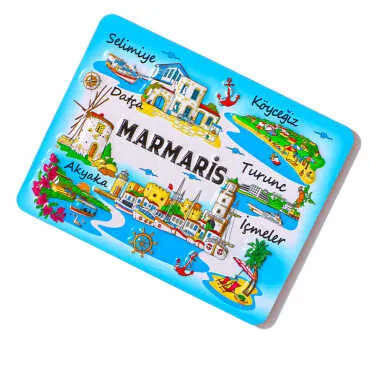Marmaris Temalı Kabartma Pvc Magnet 70*90 Mm - 2