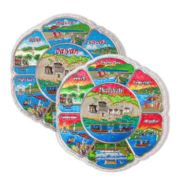 Dalyan Themed Metallic Refrigerator Magnet 70mm - 2