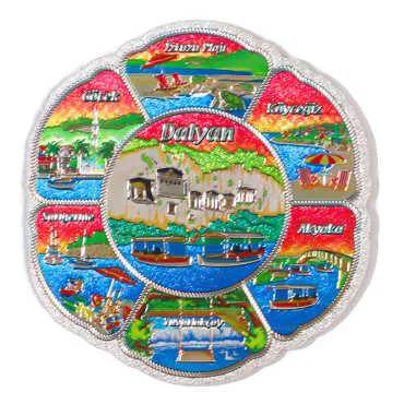 Dalyan Themed Metallic Refrigerator Magnet 70mm - 3