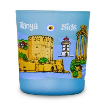 Antalya Themed Glass Candle Holder - 2