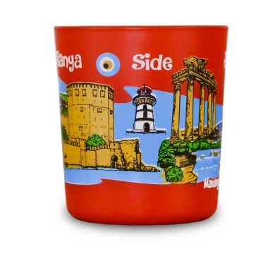 Antalya Themed Glass Candle Holder - 3