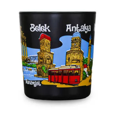 Antalya Themed Glass Candle Holder - 4