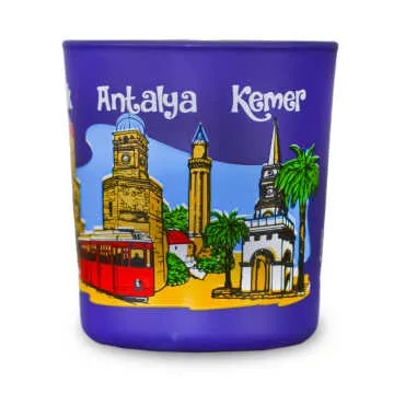 Antalya Themed Glass Candle Holder - 5