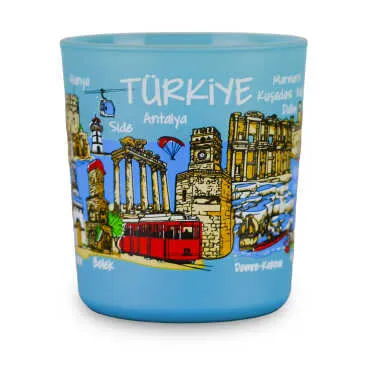 Türkiye Themed Glass Candle Holder - 2