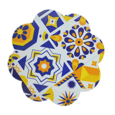 Mandala Temalı Uv Papatya Yöresel Bardakaltı 88 Mm - 6