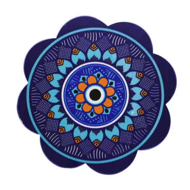 Nazar Temalı Uv Papatya Yöresel Bardakaltı 88 Mm - 3