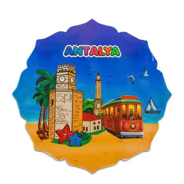 Antalya Themed UV Printed Star Shaped Traditional Trivet