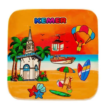 Kemer Themed UV Printed Rectangular Traditional Trivet
