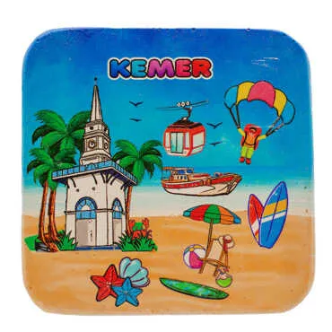 Kemer Themed UV Printed Rectangular Traditional Trivet - 2