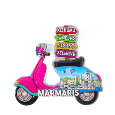 Marmaris Themed Polyester Printed Fridge Magnet - 7