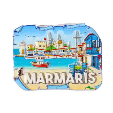 Marmaris Themed Polyester Printed Fridge Magnet - 10