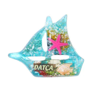 Datça Temalı Şeffaf Polyester Magnet - 8