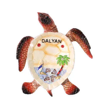 Dalyan Temalı Sedefli Taşlı Polyester Büyük Kaplumbağa Küllük 13.5*12 Cm - 2