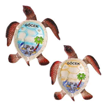 Göcek Themed Mother of Pearl Decorative Turtle Ashtray 135x12 cm - 2