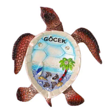 Göcek Themed Mother of Pearl Decorative Turtle Ashtray 135x12 cm - 4