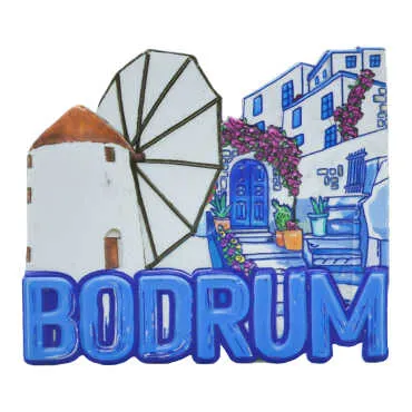 Bodrum Themed Myros Local Polyester Refrigerator Magnet