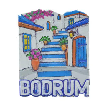 Bodrum Themed Myros Local Polyester Refrigerator Magnet - 3