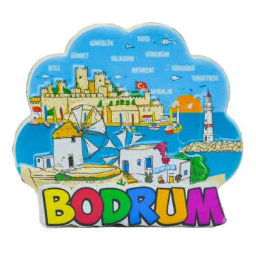 Bodrum Themed Myros Local Polyester Refrigerator Magnet - 4